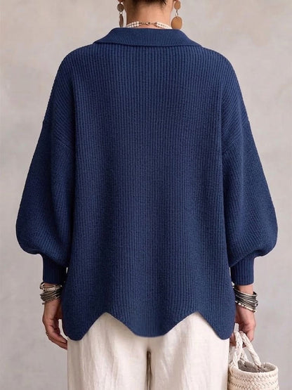 Isadora™ | Cárdigan Oversize de Punto con Grandes Botones Dorados
