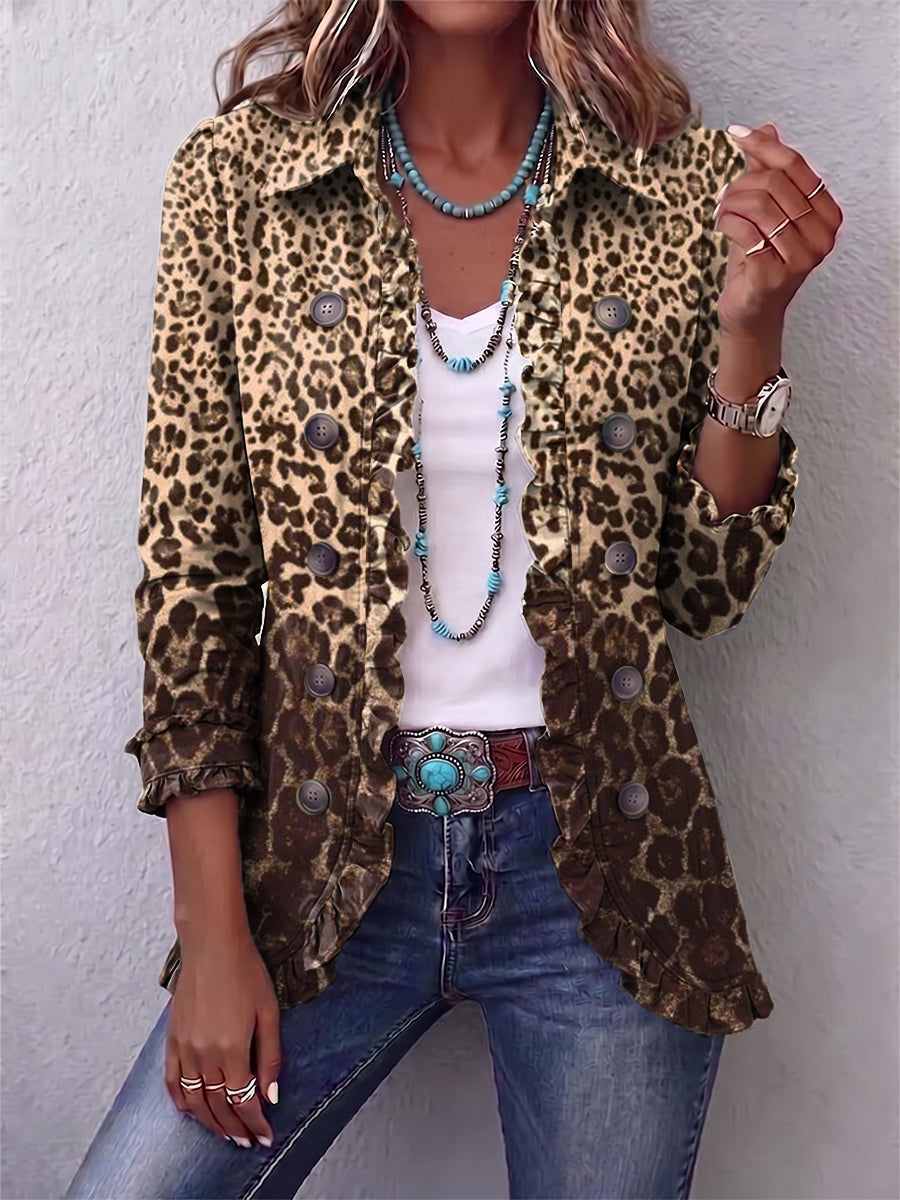Gina | Chaqueta de Leopardo con Volantes