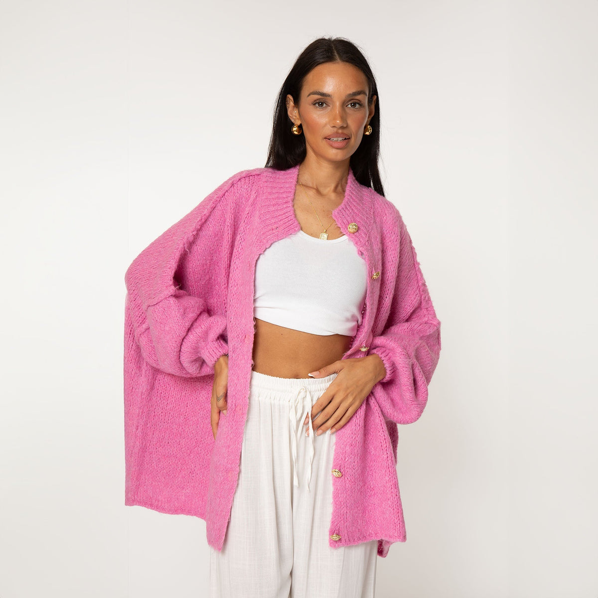 Cárdigan oversize “CozyGlam”