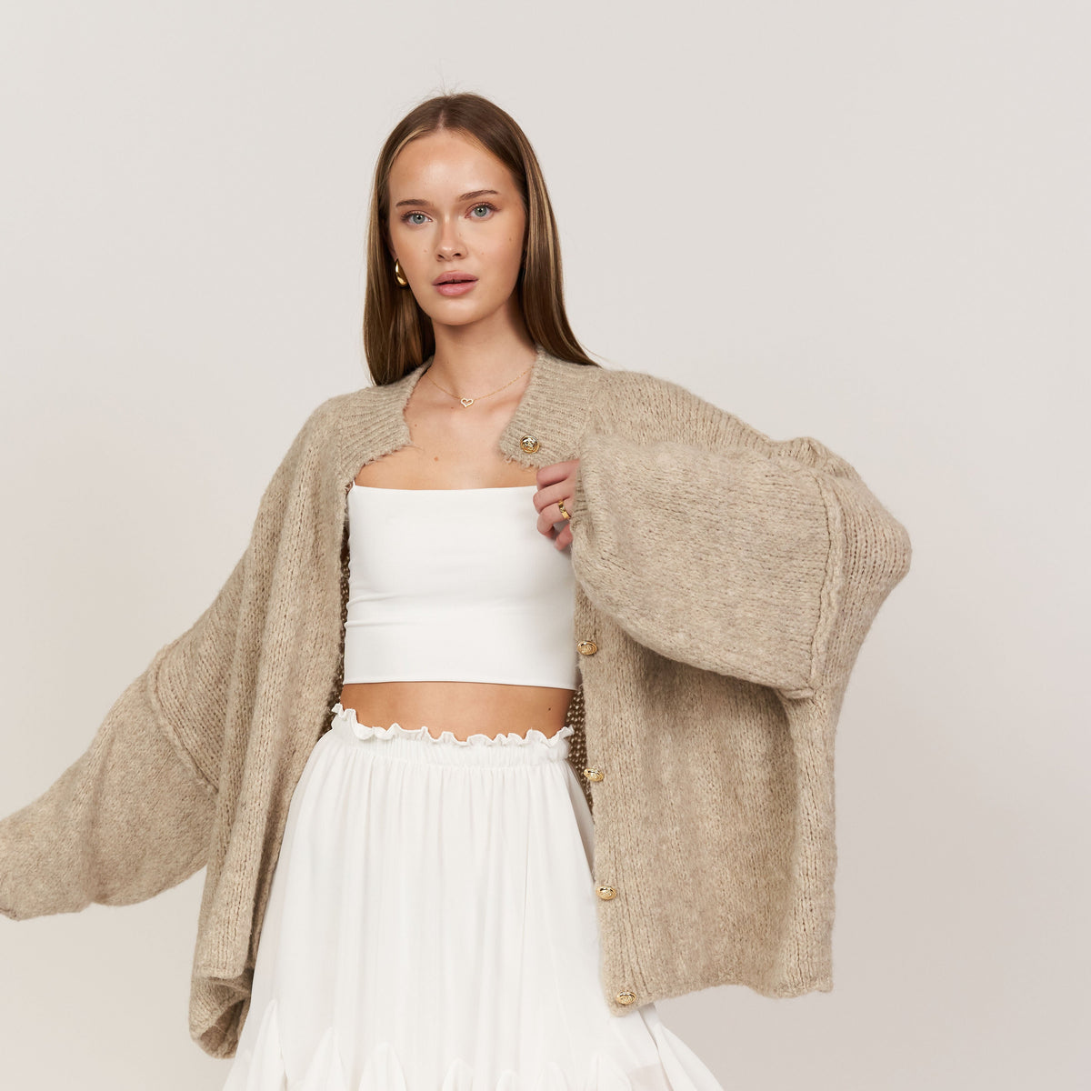 Cárdigan oversize “CozyGlam”