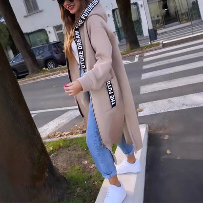 Abrigo sudadera oversize con capucha para mujer
