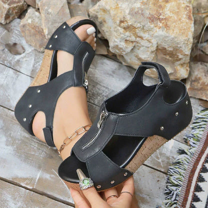 Nuevas sandalias de cuña correctoras de punta abierta para mujer