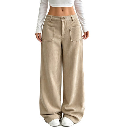 Pantalón ancho informal de mujer de corte relajado