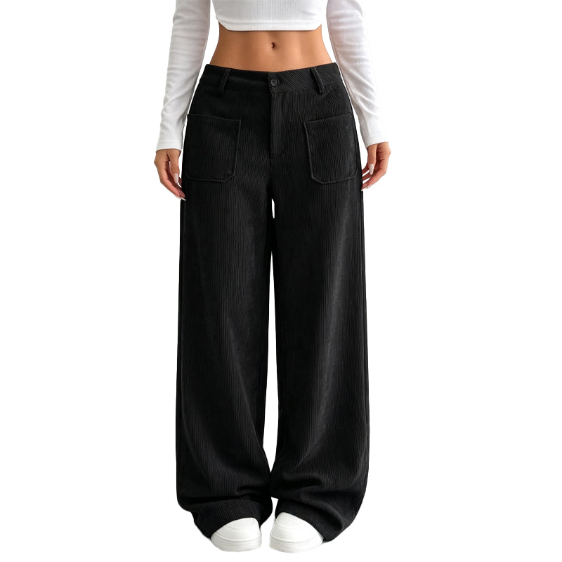 Pantalón ancho informal de mujer de corte relajado