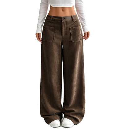 Pantalón ancho informal de mujer de corte relajado