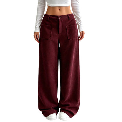 Pantalón ancho informal de mujer de corte relajado
