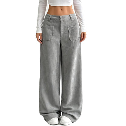Pantalón ancho informal de mujer de corte relajado