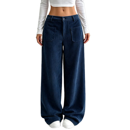 Pantalón ancho informal de mujer de corte relajado