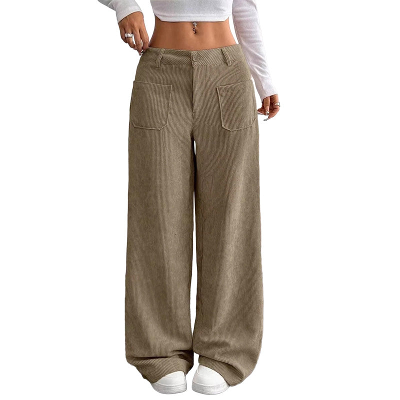 Pantalón ancho informal de mujer de corte relajado