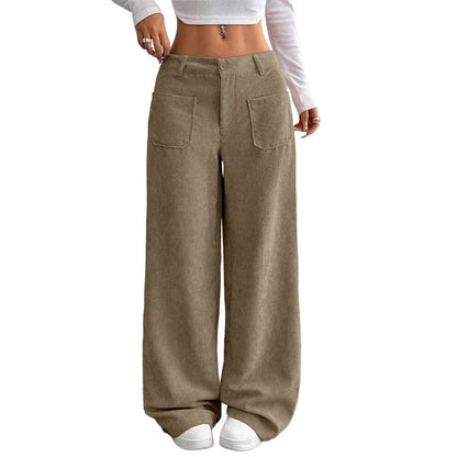 Pantalón ancho informal de mujer de corte relajado