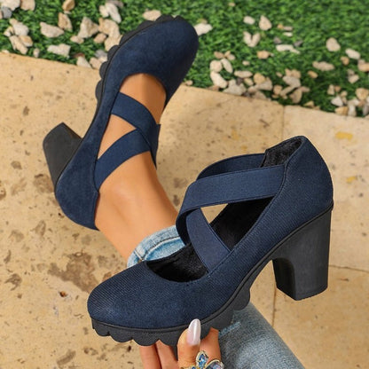 Zapatos Mary Jane para mujer con punta redonda